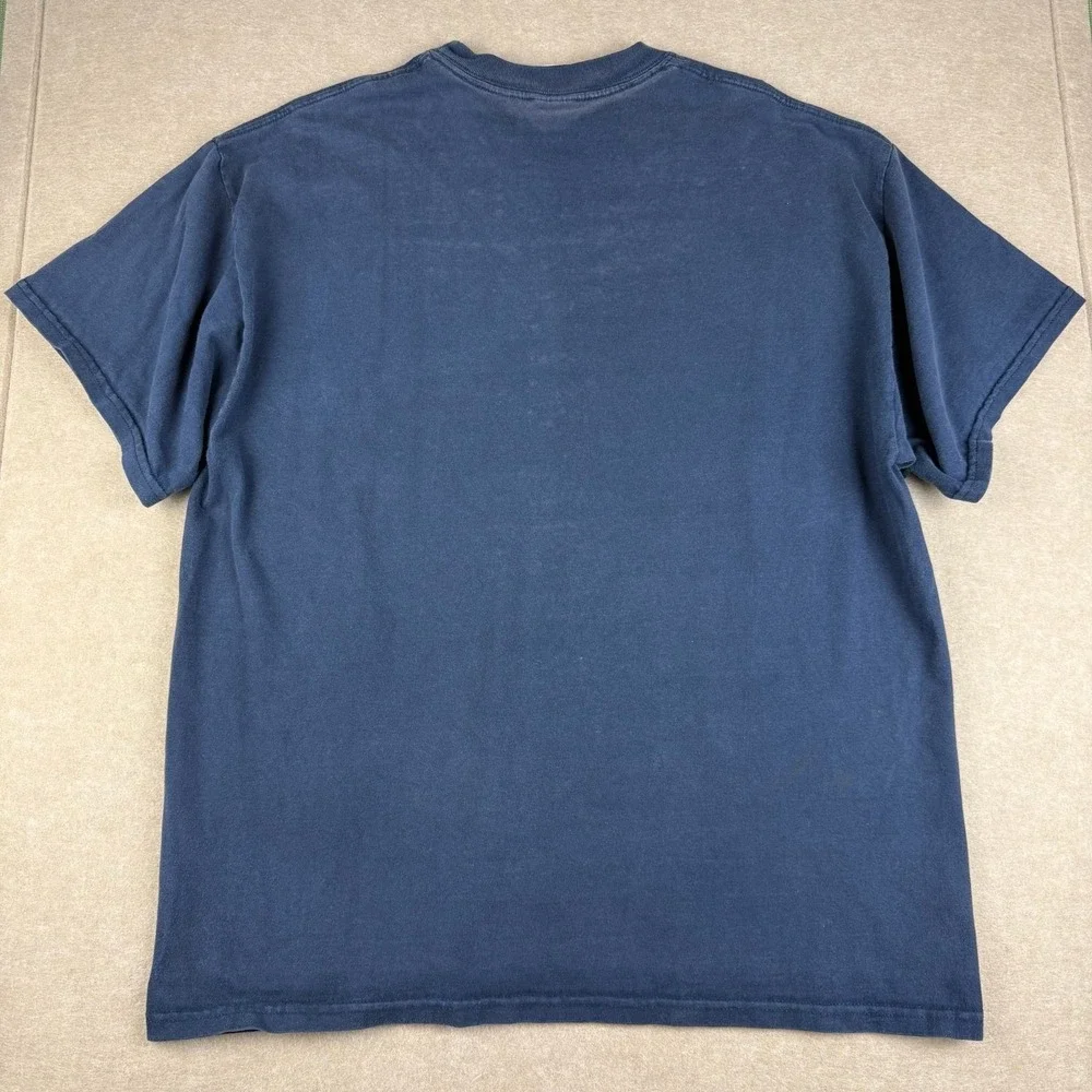 Vintage M&O T‎ Shirt Mens XL Blue Simpsons Homer American Idle Funny Cartoon